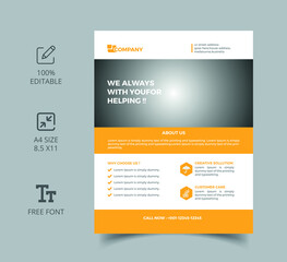 Creative Modern geometric Colorful Corporate Flyer Template Design