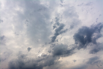 Fototapeta premium The sky is covered with gray clouds
