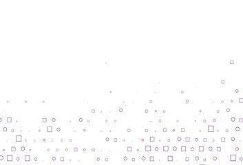 Light Purple vector pattern with spheres, squares.