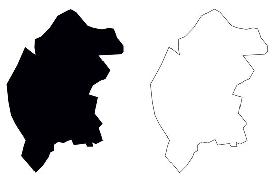 Ambato City (Republic of Ecuador, Tungurahua Province) map vector illustration, scribble sketch City of San Juan de Ambato map