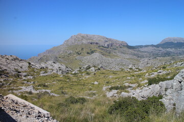 Fototapeta na wymiar In Serra de Tramuntana mountains , Mallorca, Spain