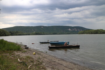 Fototapeta na wymiar Danube river near Sturovo, south Slovakia