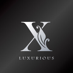 Monogram Initial Letter X Luxury Logo, vector design concept