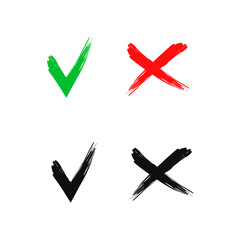 Check Mark ,X, Yes, No, icon, graphic, symbol, Vector.