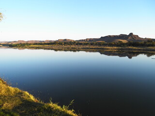 orange river in the evening in Africa