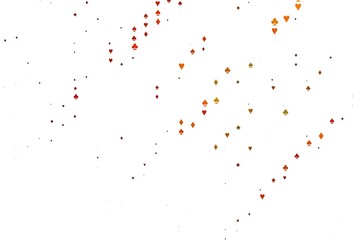 Light Orange vector cover with symbols of gamble.