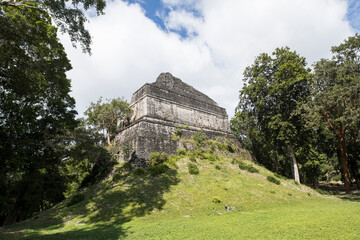 Ruins of the Mayan temple of Dzibanche in Mexico.