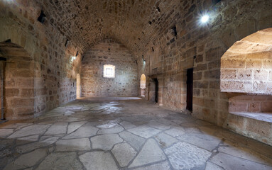 The room on the second storey of Kolossi Castle. Kolossi. Limassol District. Cyprus