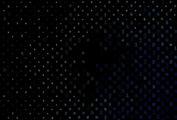 Dark BLUE vector pattern with ABC symbols.