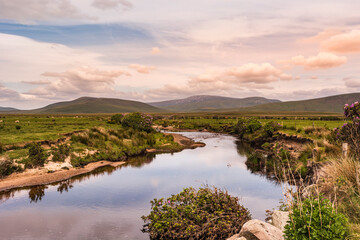 Fototapeta na wymiar River in the Ballycroy national park, Ireland