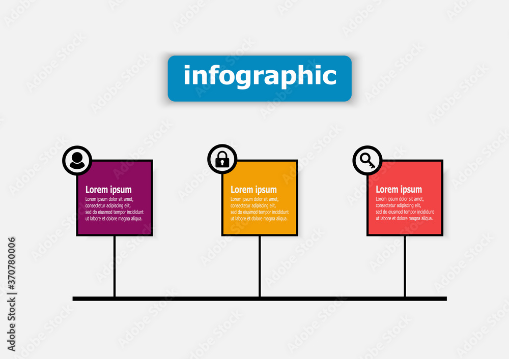 Poster square billboard vector design template for illustration. planning presentation business infographic