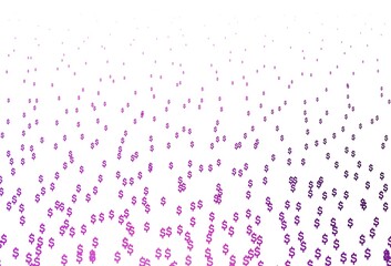 Light Pink, Blue vector background with Dollar.