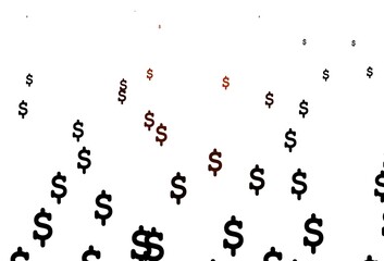 Dark Red vector pattern with Dollar.