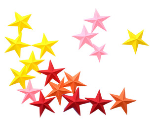 Colorful paper stars texture