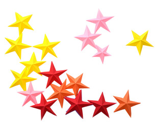 Fototapeta premium Colorful paper stars texture