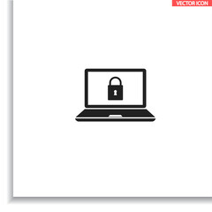 Laptop  vector icon , lorem ipsum Flat design