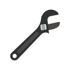 wrench key tool flat style icon