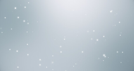 Abstract white particles on a gray background. Computer illustration.