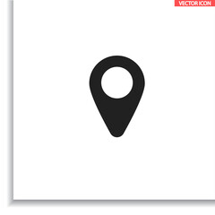 Map pin vector icon , lorem ipsum Flat design