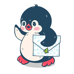  Funny cartoon penguin