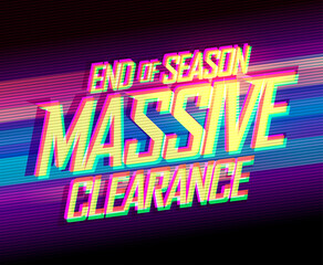 End of season massive clearance sale lettering fashion banner