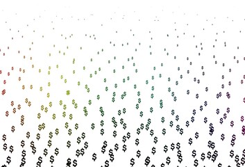 Dark Multicolor, Rainbow vector template with Dollar.