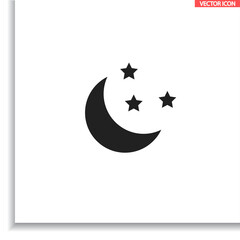 Moon  vector icon , lorem ipsum Flat design