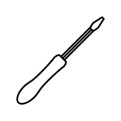 screwdriver tool style line icon