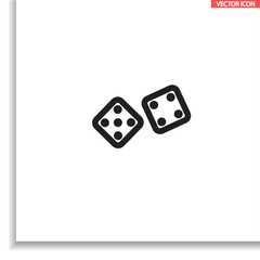Dice  vector icon  , lorem ipsum Flat design