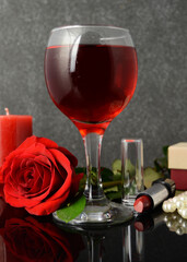 wine and rose