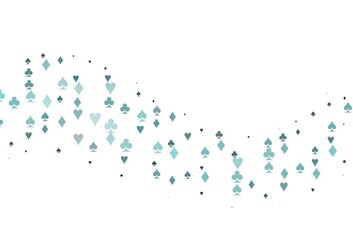 Fototapeta premium Light BLUE vector background with cards signs.