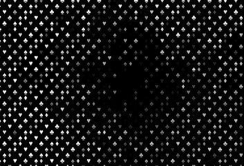 Dark Silver, Gray vector cover with symbols of gamble.