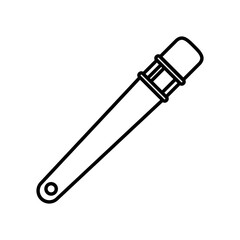 thin paint brush tool line style icon