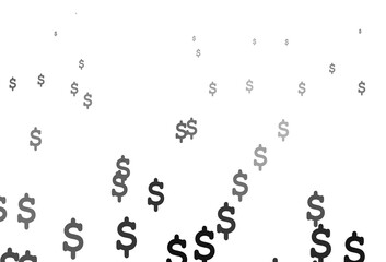 Light Silver, Gray vector cover with Dollar signs.