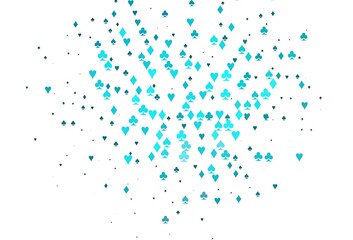 Light Blue, Green vector pattern with symbol of cards.