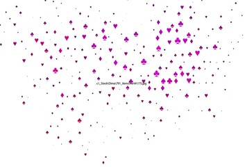 Light Pink vector pattern with symbol of cards.