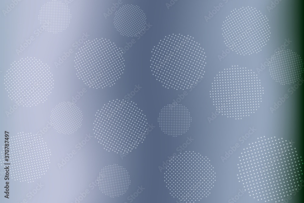 Poster round dotted elements on abstract blurred background. unique gradient ornament with bright colors. c