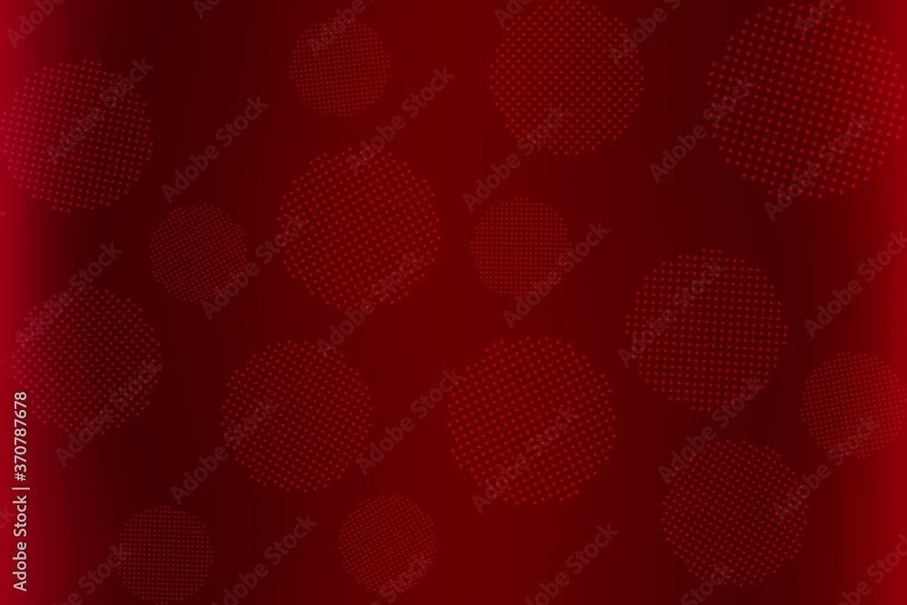 Poster round dotted elements on abstract blurred background. unique gradient ornament with bright colors. c