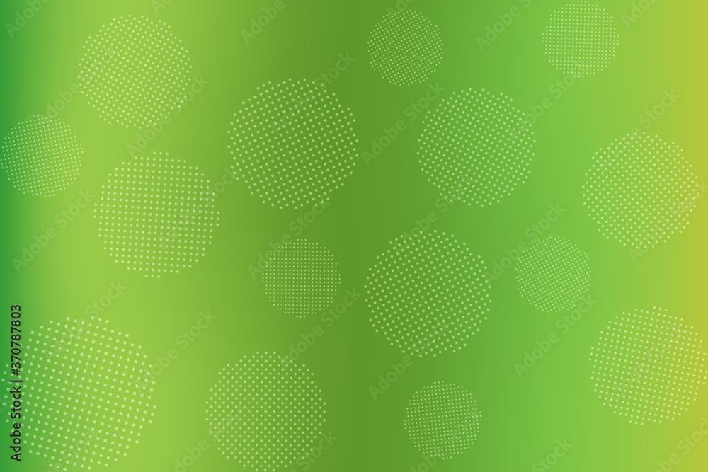 Poster round dotted elements on abstract blurred background. unique gradient ornament with bright colors. c