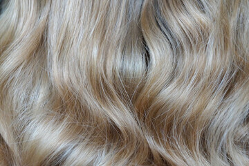 light blond wavy hair close up for background