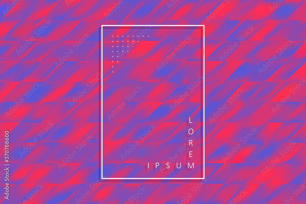 Poster abstract mosaic with unique blurred gradient. modern colorful background with geometric repeated sha