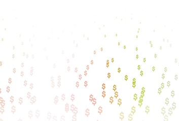Light Green, Red vector template with Dollar.