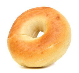 one bagel isolated on a white background
