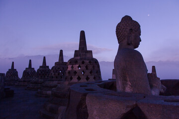 23 May 2008, Magelang, Java, Indonesia: Sunrise on Borobudur Temple, Indonesia
