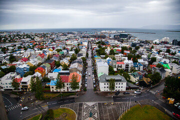 View of Reykjavik from the Hallgrímskirkja Church Tower