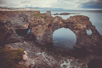 Gatklettur in the Snaefellsness Peninsula in Iceland