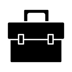 portfolio briefcase silhouette style icon