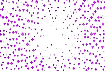 Light Purple vector template with poker symbols.