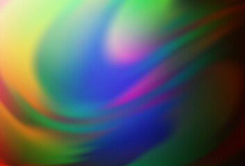 Dark Multicolor, Rainbow vector blurred shine abstract background.
