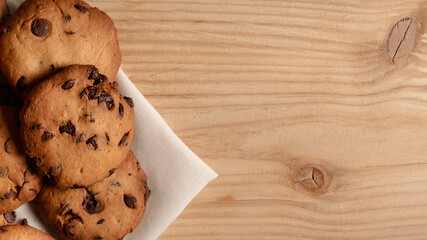 aerial view of tea cookies